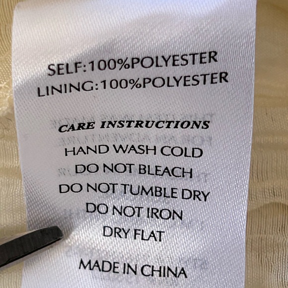 12th Tribe Women’s 2 Pc Crop Top Maxi Skirt Set Gauzy Cream Bows Size Small - Picture 10 of 14